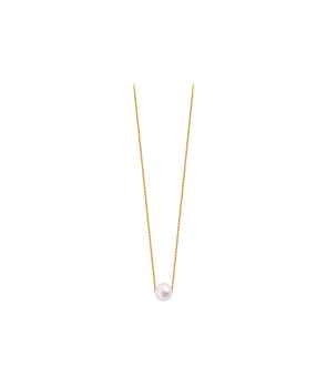 Collier Claverin Simply Pearly or jaune perle blanche