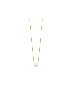 Collier Claverin Simply Pearly or jaune perle blanche