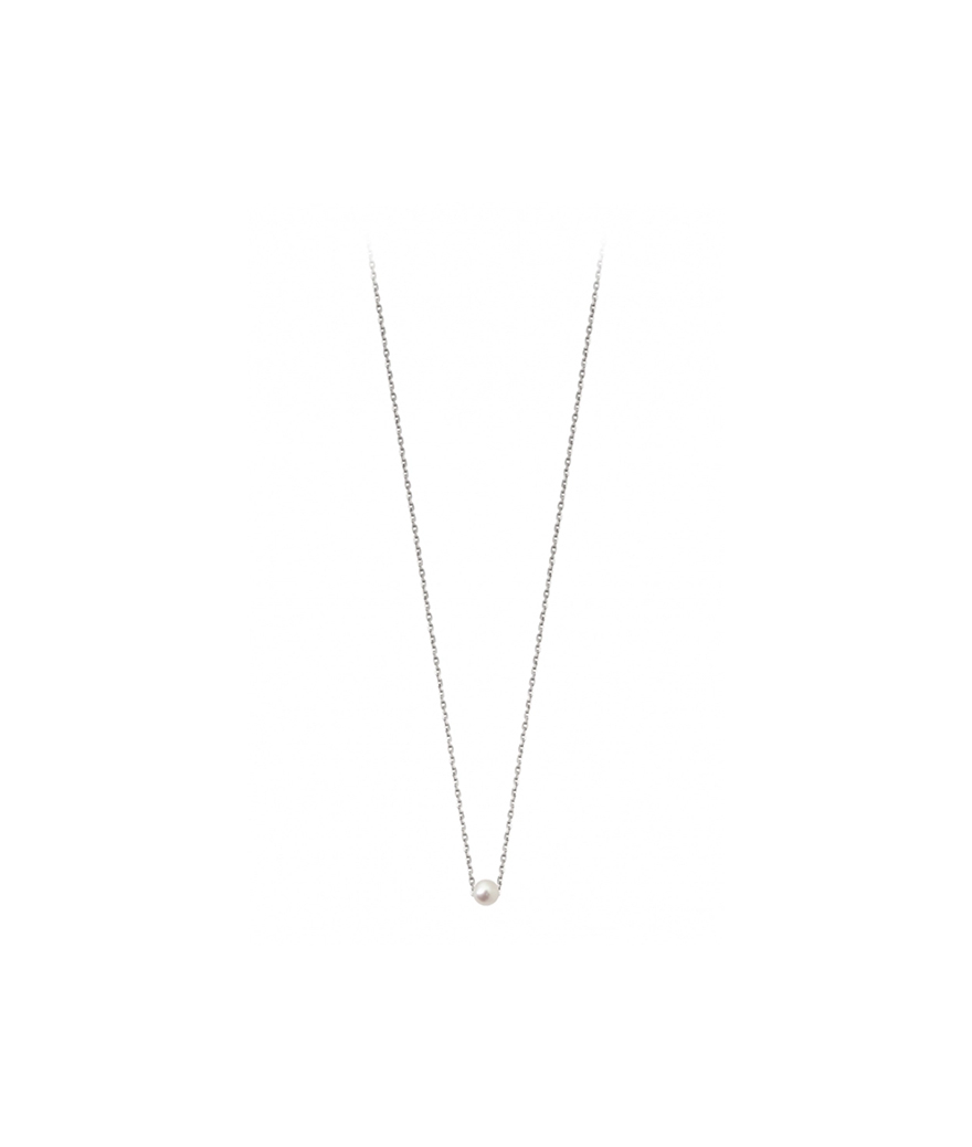 Collier Claverin Simply Mini or blanc perle blanche