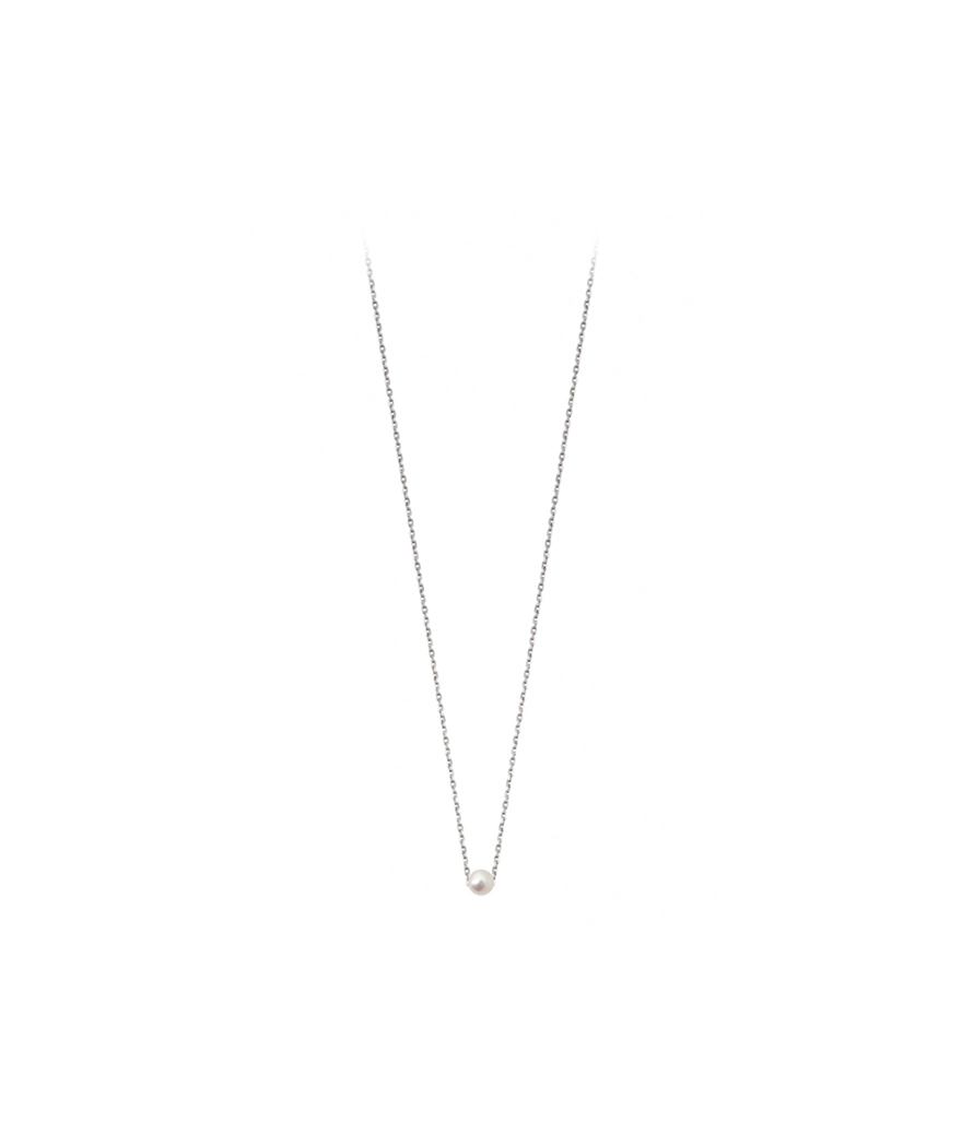 Collier Claverin Simply Mini or blanc perle blanche