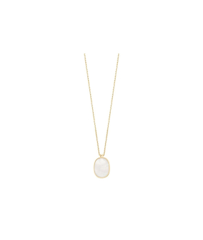 Collier Claverin Organic or jaune nacre blanche