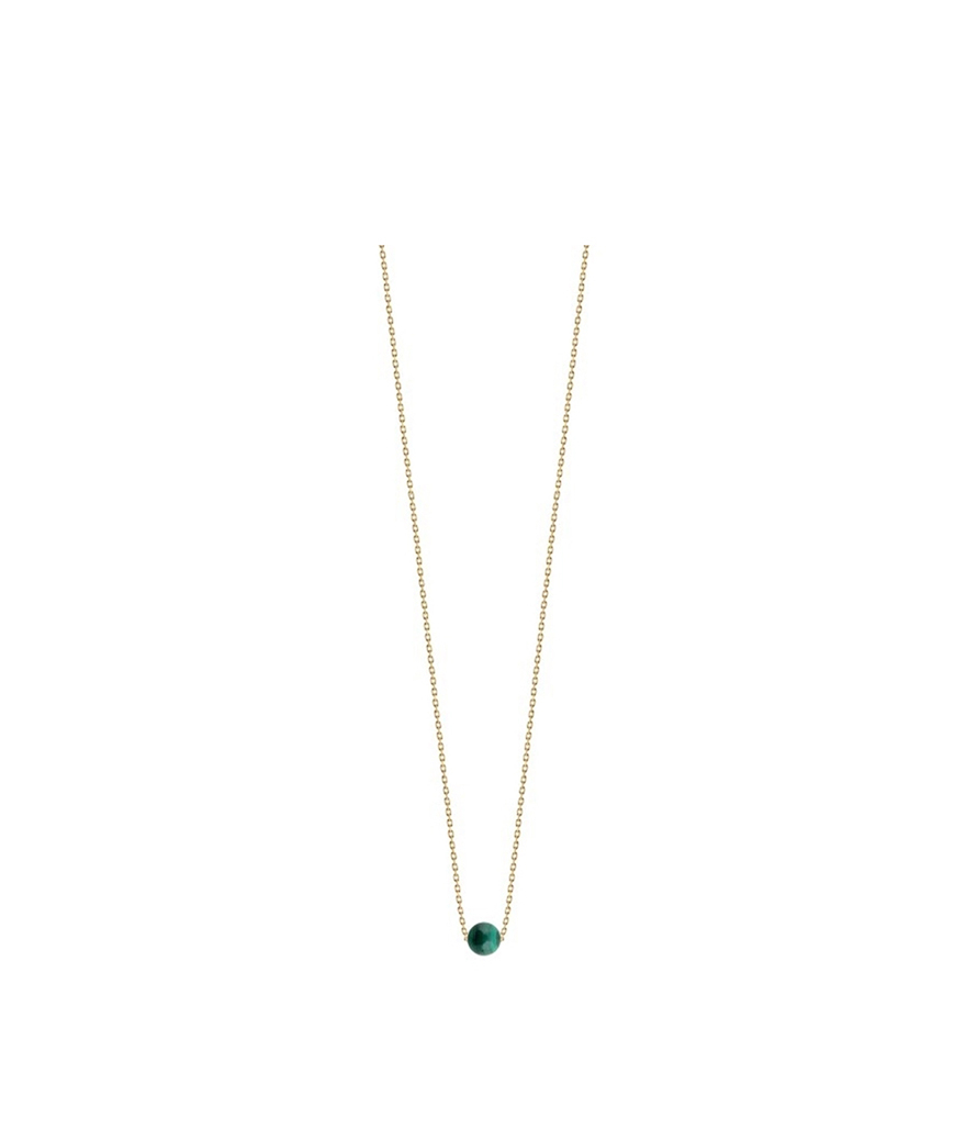 Collier Claverin Hope Seven or jaune malachite