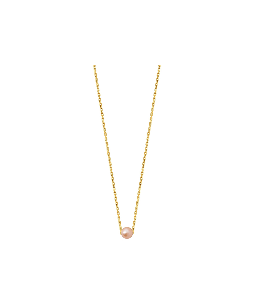 Collier Claverin Simply Mini or jaune perle rose