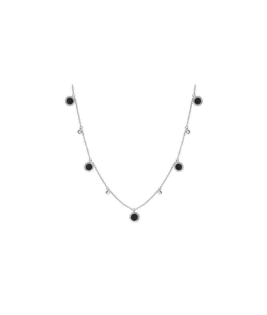 Collier Djula Pampilles Rondes Onyx