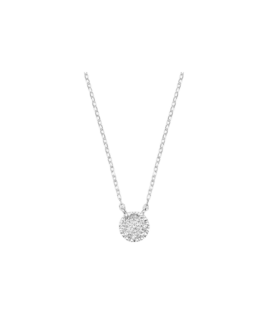 Collier Djula mini cible or blanc