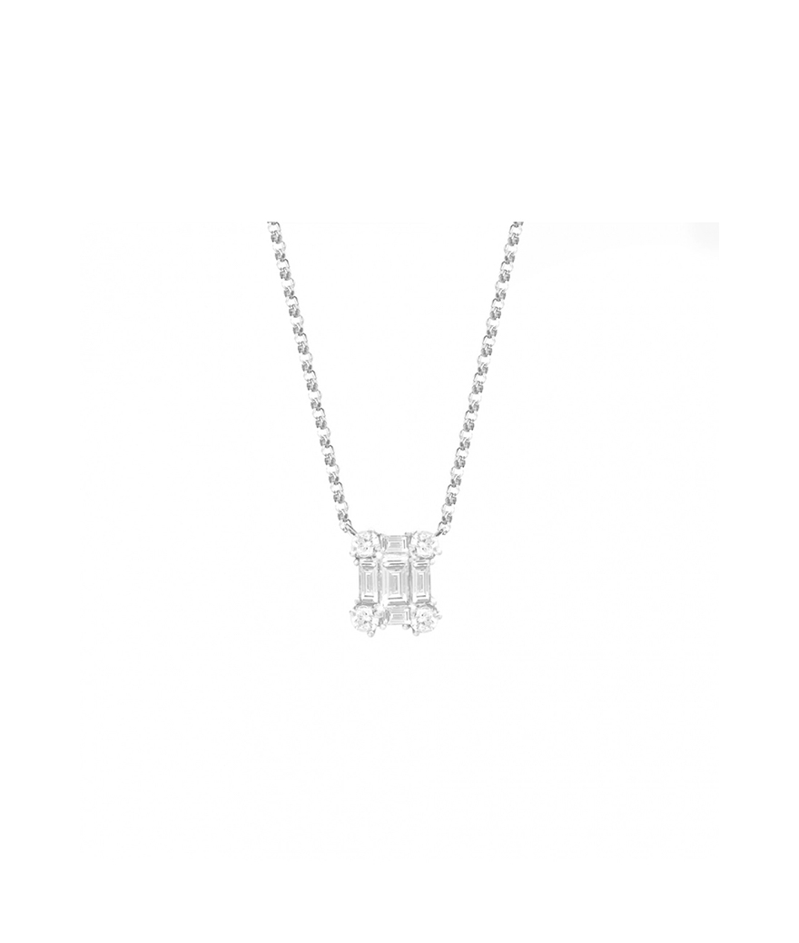 Collier Djula small or blanc diamants