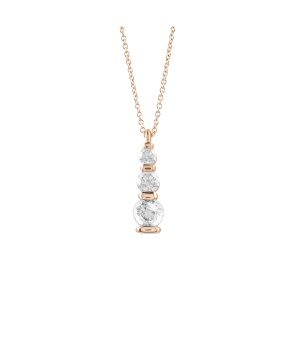 Collier Mademoiselle Frojo Trilogie or rose diamants