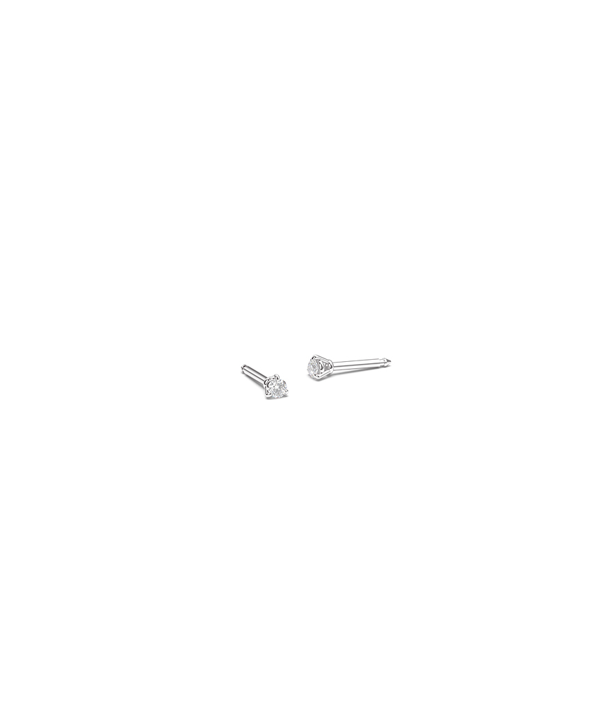 Puces d'oreilles Mademoiselle Frojo or blanc diamant 0.10ct