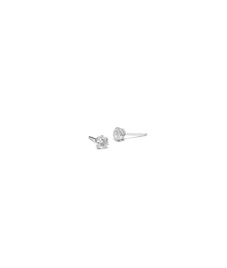 Puces d'oreilles Mademoiselle Frojo or blanc diamant 0.20ct