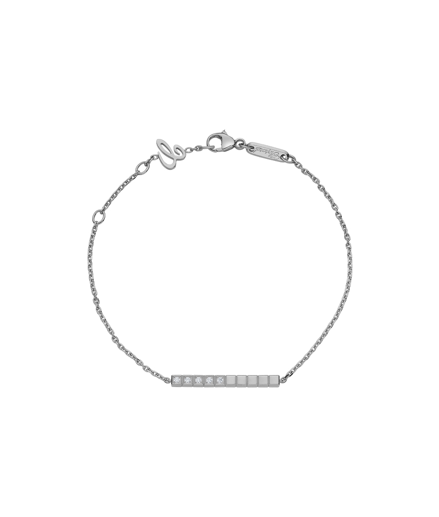 Bracelet Chopard Ice Cube or blanc diamants semi-sertis