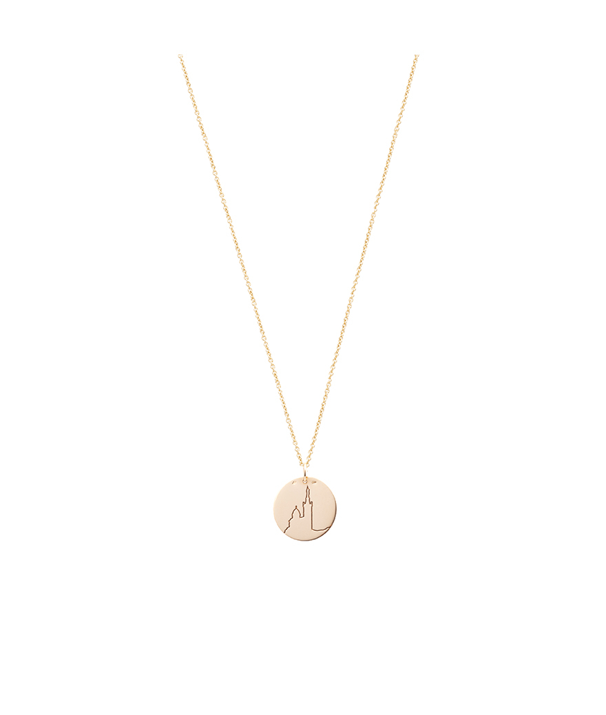 Pendentif Mademoiselle Frojo or rose Notre-Dame