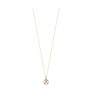 Collier Mademoiselle Frojo or rose pendentif sphère diamant