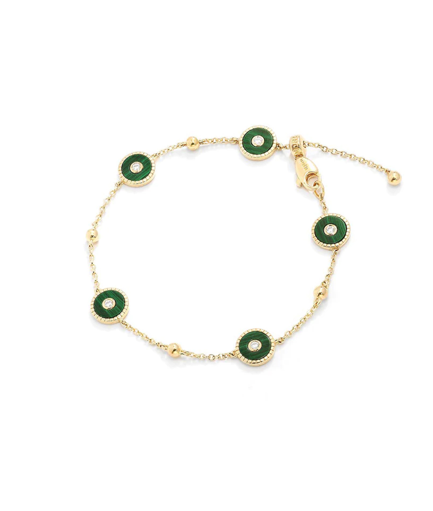 Bracelet APM Monaco ajustable malachite