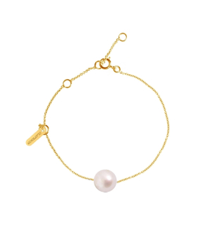 Bracelet Claverin Simply Pearly or jaune perle blanche