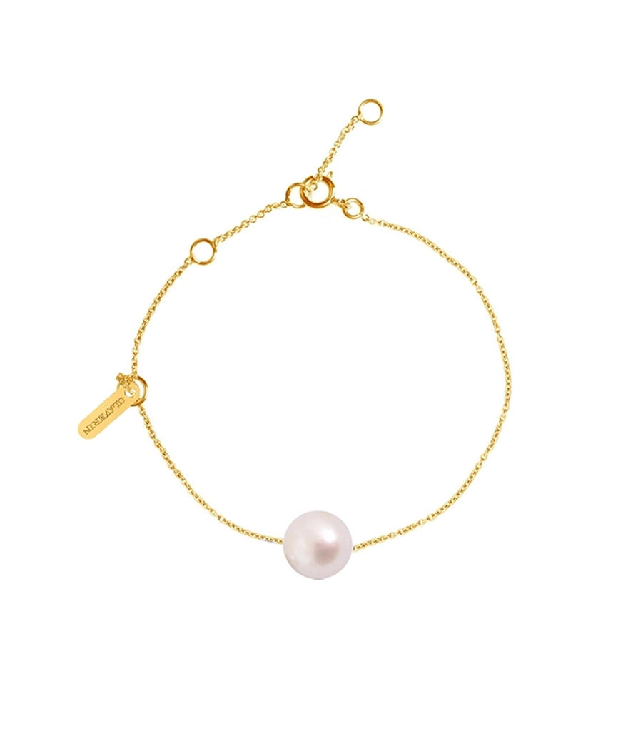 Bracelet Claverin Simply Pearly or jaune perle blanche