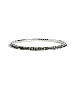 Bracelet Statement Anyway diamants noirs et argent