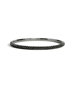 Bracelet Statement Anyway diamants noirs et argent noir