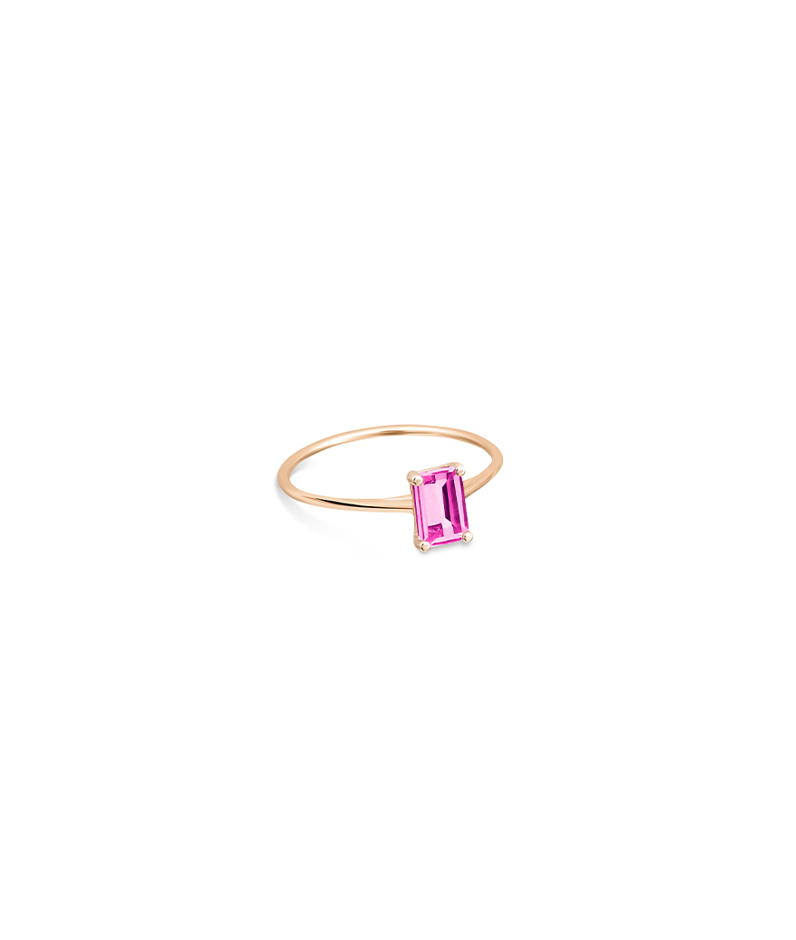 Bague Ginette NY Mini Cocktail Pink Topaz