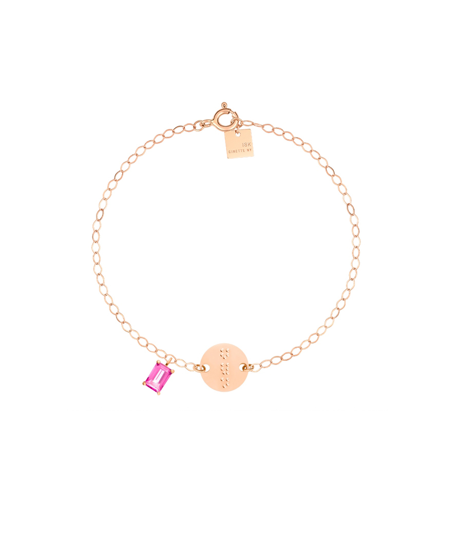 Bracelet Ginette NY Braille or rose