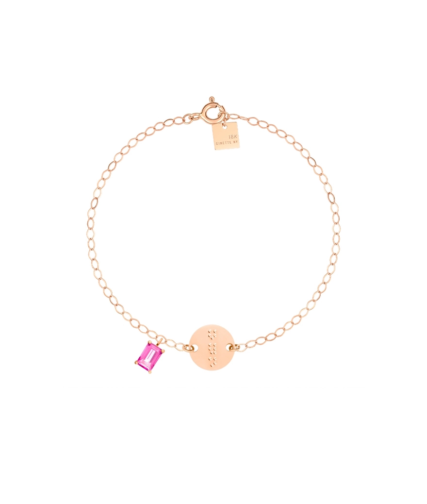 Bracelet Ginette NY Braille or rose