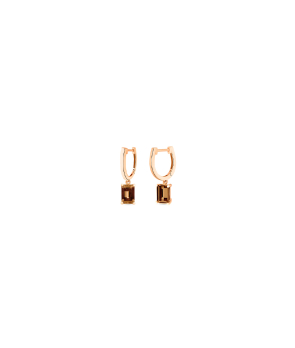 Boucles d'oreille Ginette NY Cocktail Smoky Quartz