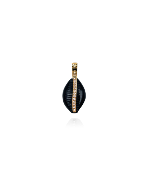 Pendentif Van den Abeele Caurie or jaune onyx