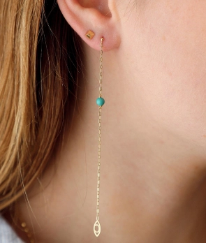 Boucle d'oreille Charlet Massilia turquoise