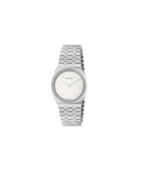 Montre GUCCI 25H 30mm quartz acier cadran acier bracelet acier