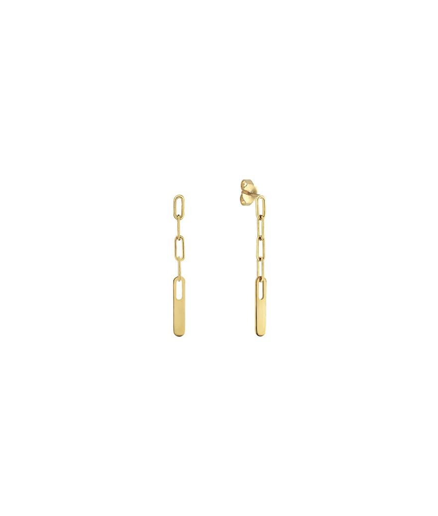 Boucles d'oreilles Arthus Bertrand Twenty or jaune