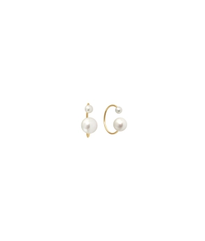 Earcuff Claverin Hanging One or jaune perle blanche