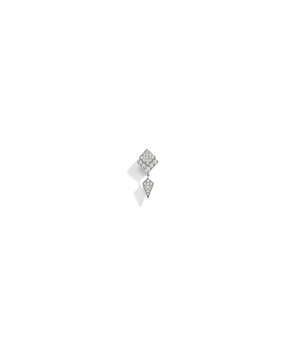 Boucle d'oreille Statement Stairway argent diamants