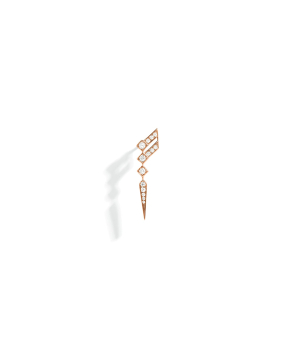 Boucle d'oreille Statement Stairway wings diamants et or rose