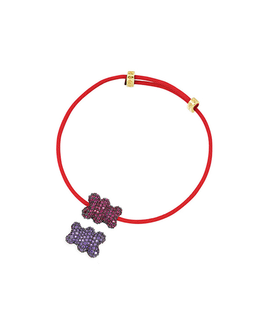 Bracelet APM Monaco Yummy bear baby valentin en nylon