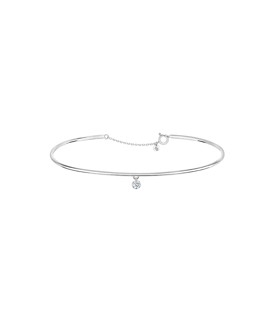 Bracelet La Brune et La Blonde Jonc 360° or blanc diamant