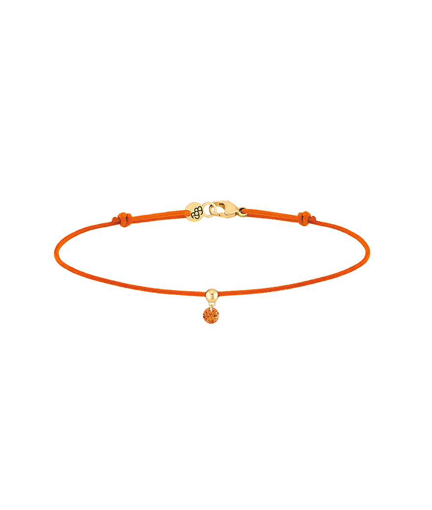 Bracelet La Brune et La Blonde Cordon BB orange or jaune saphir orange