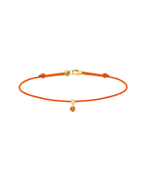 Bracelet La Brune et La Blonde Cordon BB orange or jaune saphir orange