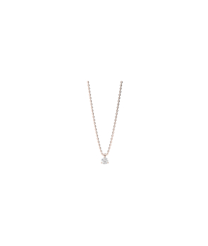 Collier solitaire Mademoiselle Frojo or rose diamant 0.10ct