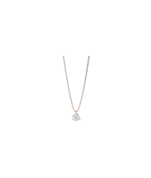 Collier solitaire Mademoiselle Frojo or rose diamant 0.30ct