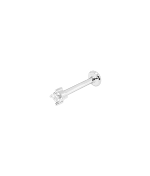 Piercing barre Djula solo or blanc diamants