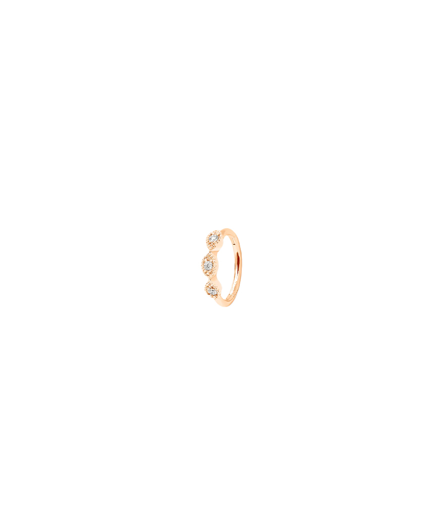 Piercing Djula Mini Hoop or rose diamants