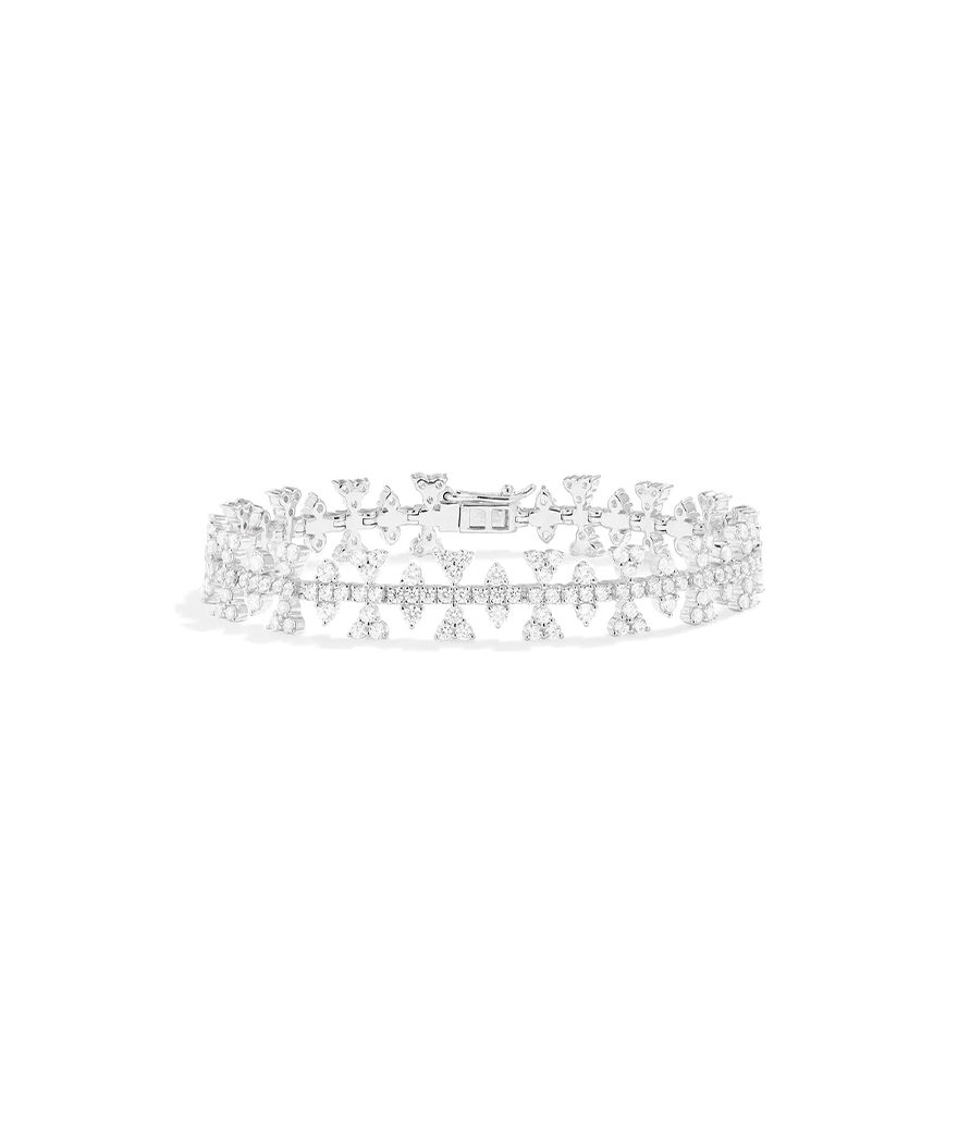 Bracelet APM Monaco Romance pavé argent