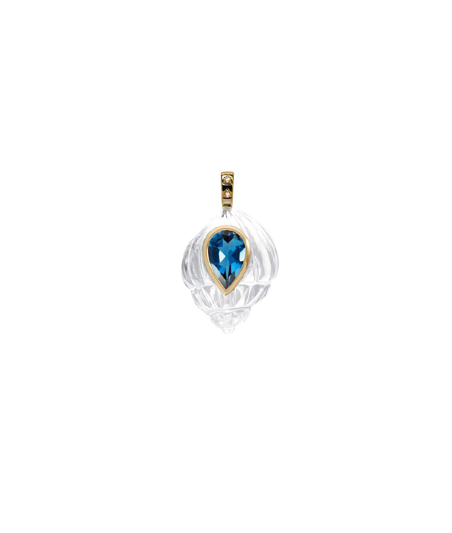 Pendentif Van den Abeele Coquillage quartz