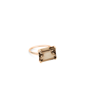 Bague Ginette NY Cocktail Horizontal Smoky Quartz