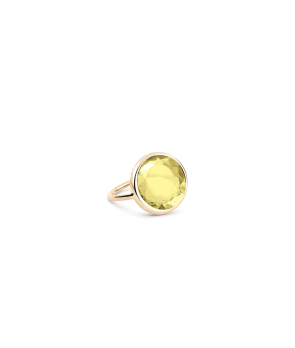 Bague Ginette NY Mini Lemon Quartz Disc