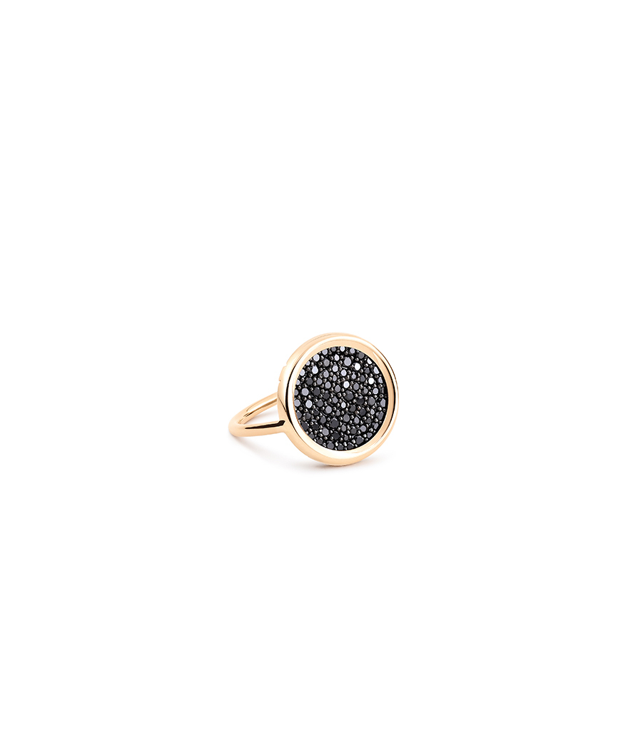 Bague Ginette Disc Ring Baby Black Diamond