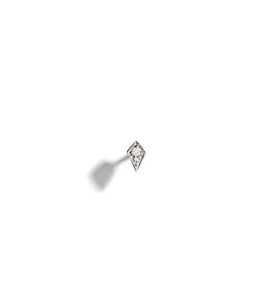 Piercing Statement or blanc et diamants