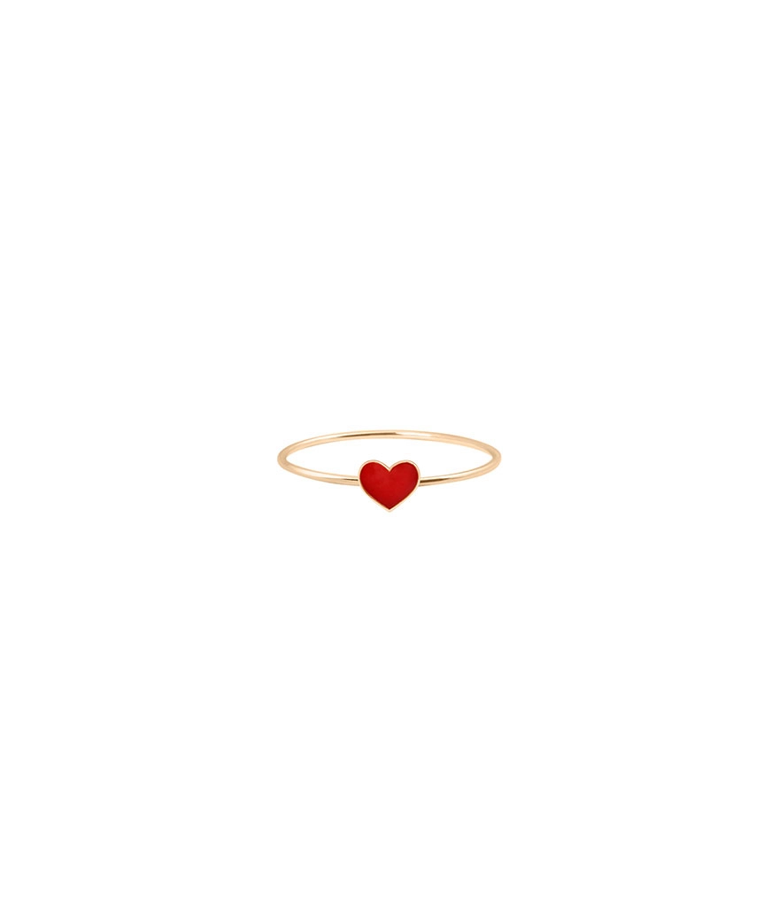 Bague Vanrycke Emoji Coeur or rose diamant