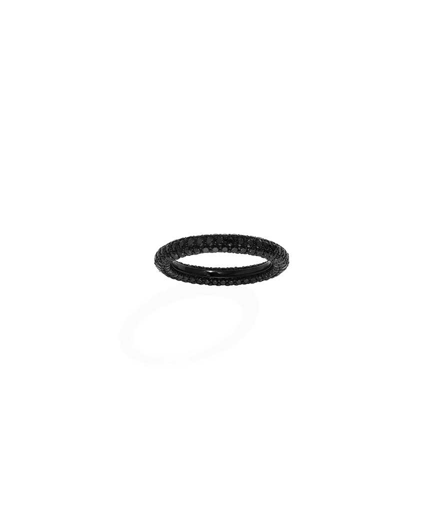 Bague APM Monaco noir pavé