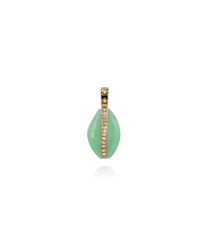 Pendentif Van den Abeele Caurie or jaune chrysoprase