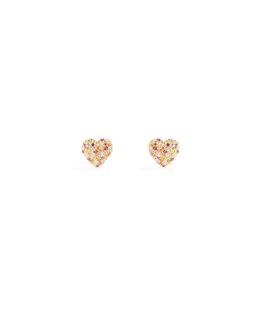 Boucles d'oreille APM Monaco Valentine coeur multicolore